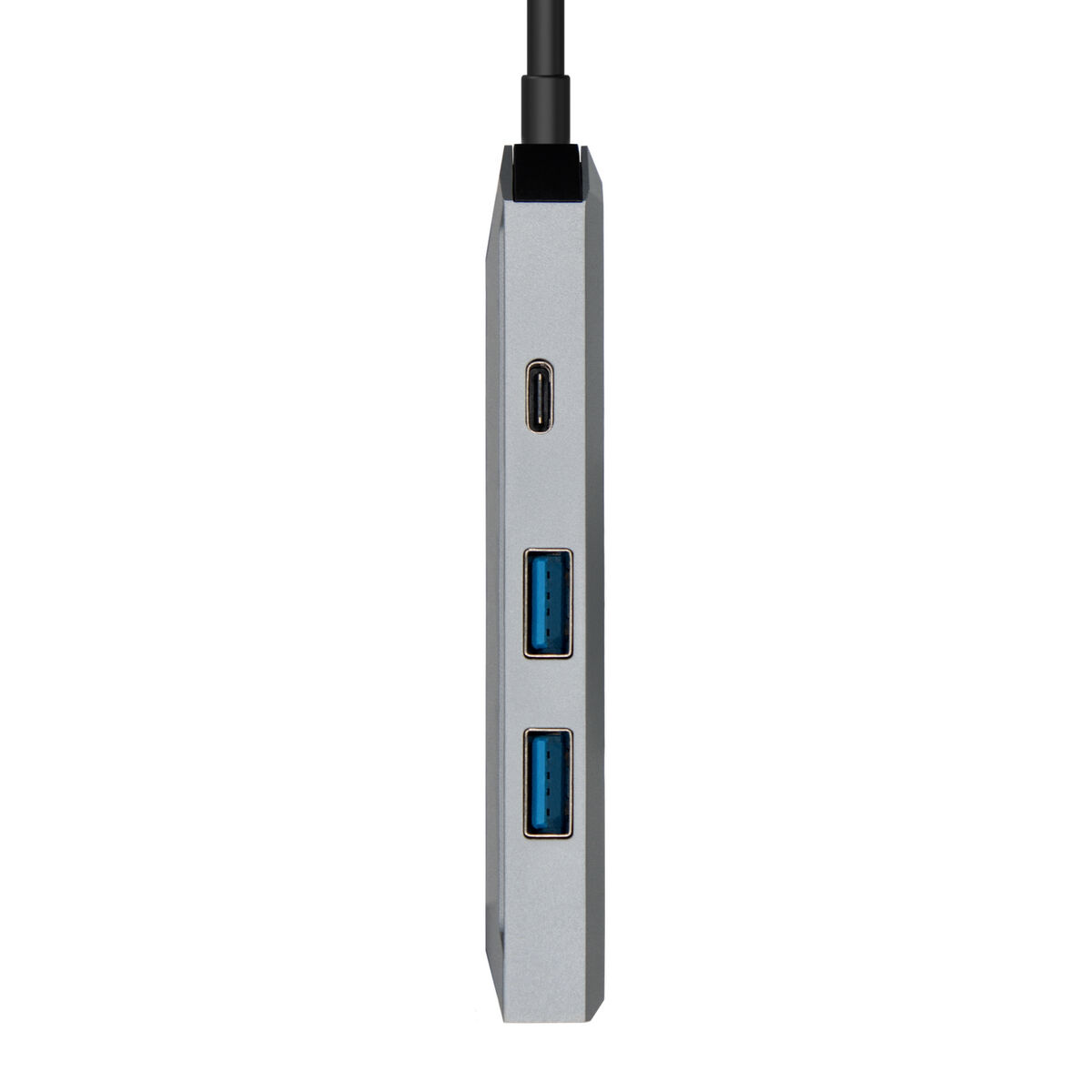Hub USB Aisens ASUC-4P002-GR Schwarz Grau